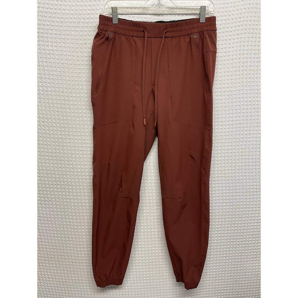 Lululemon License to Train Pants Mens M Date Brown Tapered Joggers Performance